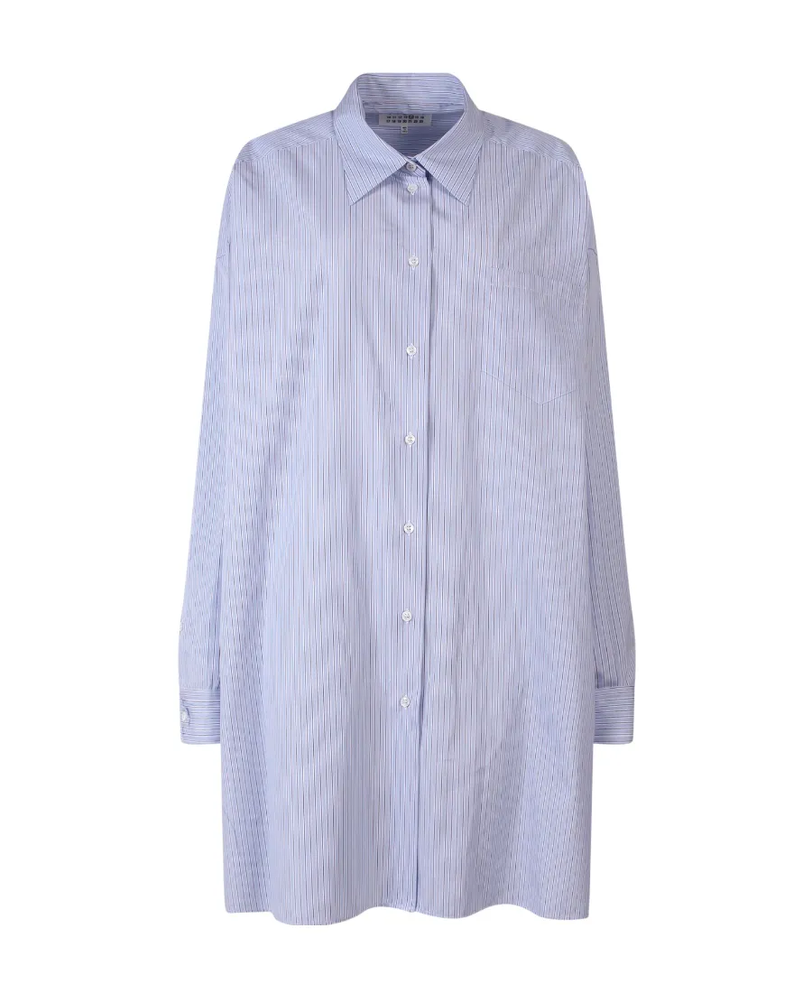Striped Button-Up Oversized Shirt