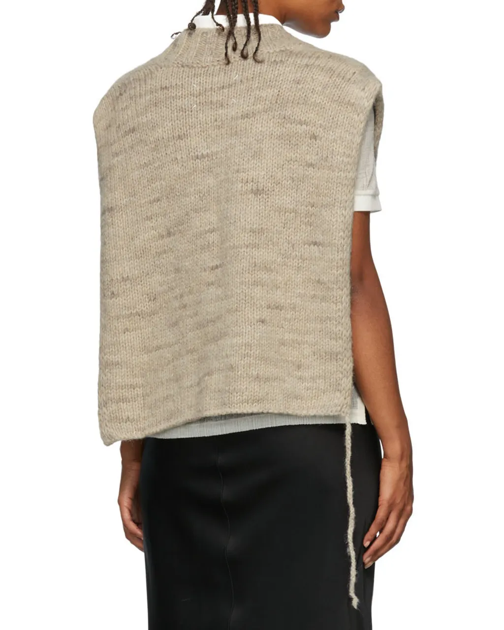 V-Neck Ribbed Knitted Vest