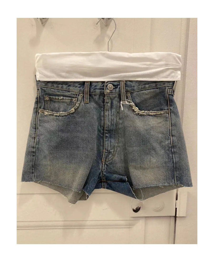 Raw Cut Denim Shorts