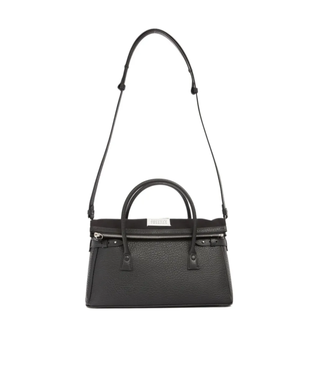 Logo Plaque Top Handle Tote Bag