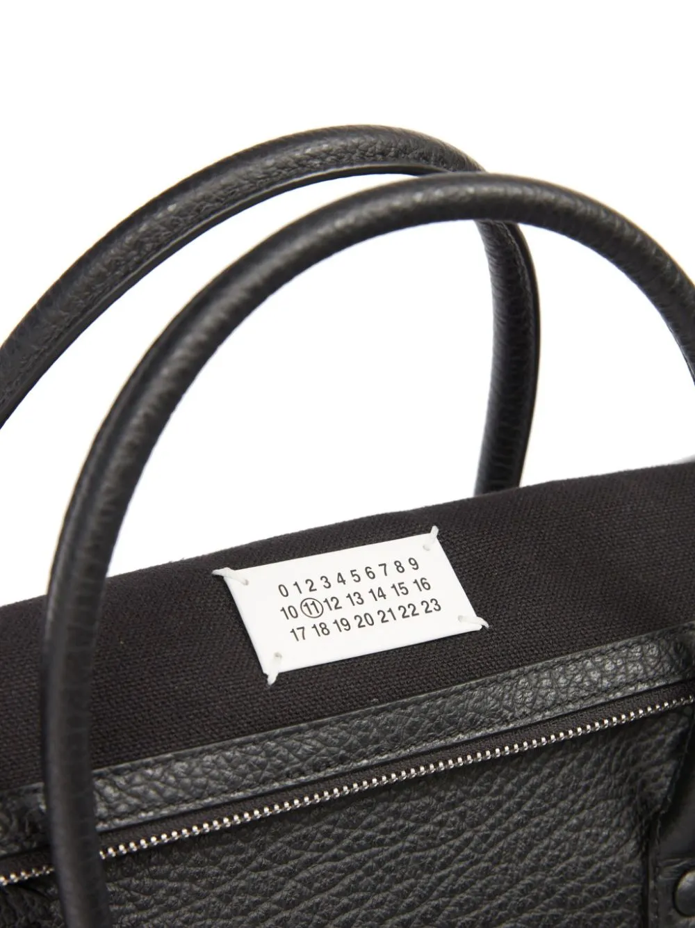 Logo Plaque Top Handle Tote Bag