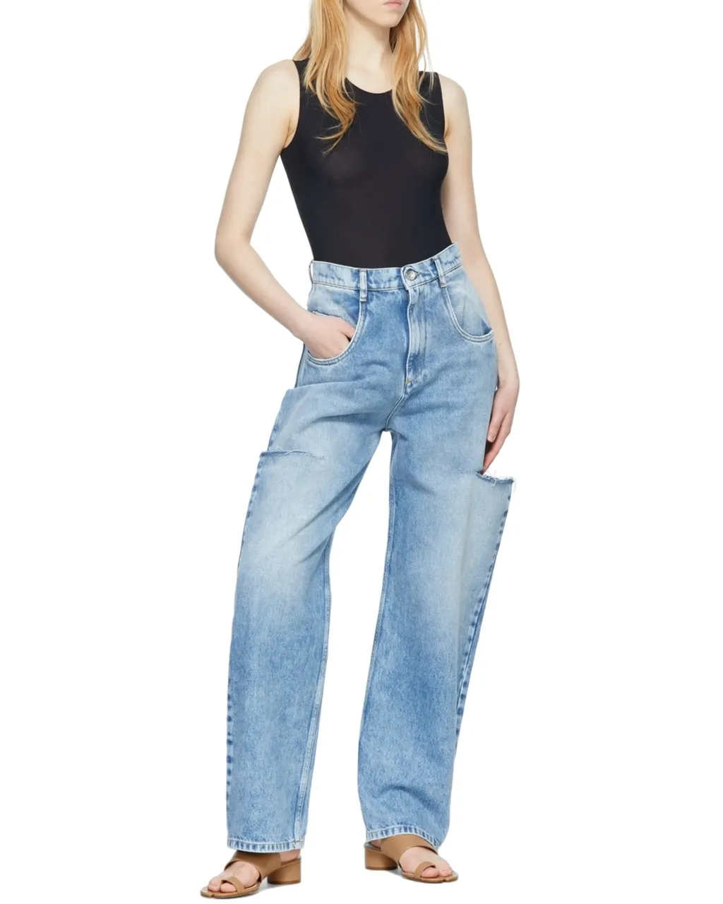 Cut-Out Detailed Jeans