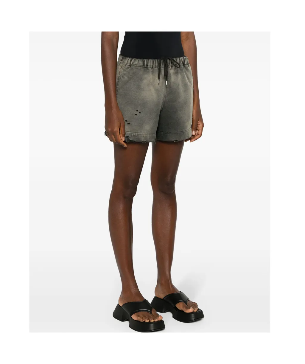 Distressed Cotton Shorts