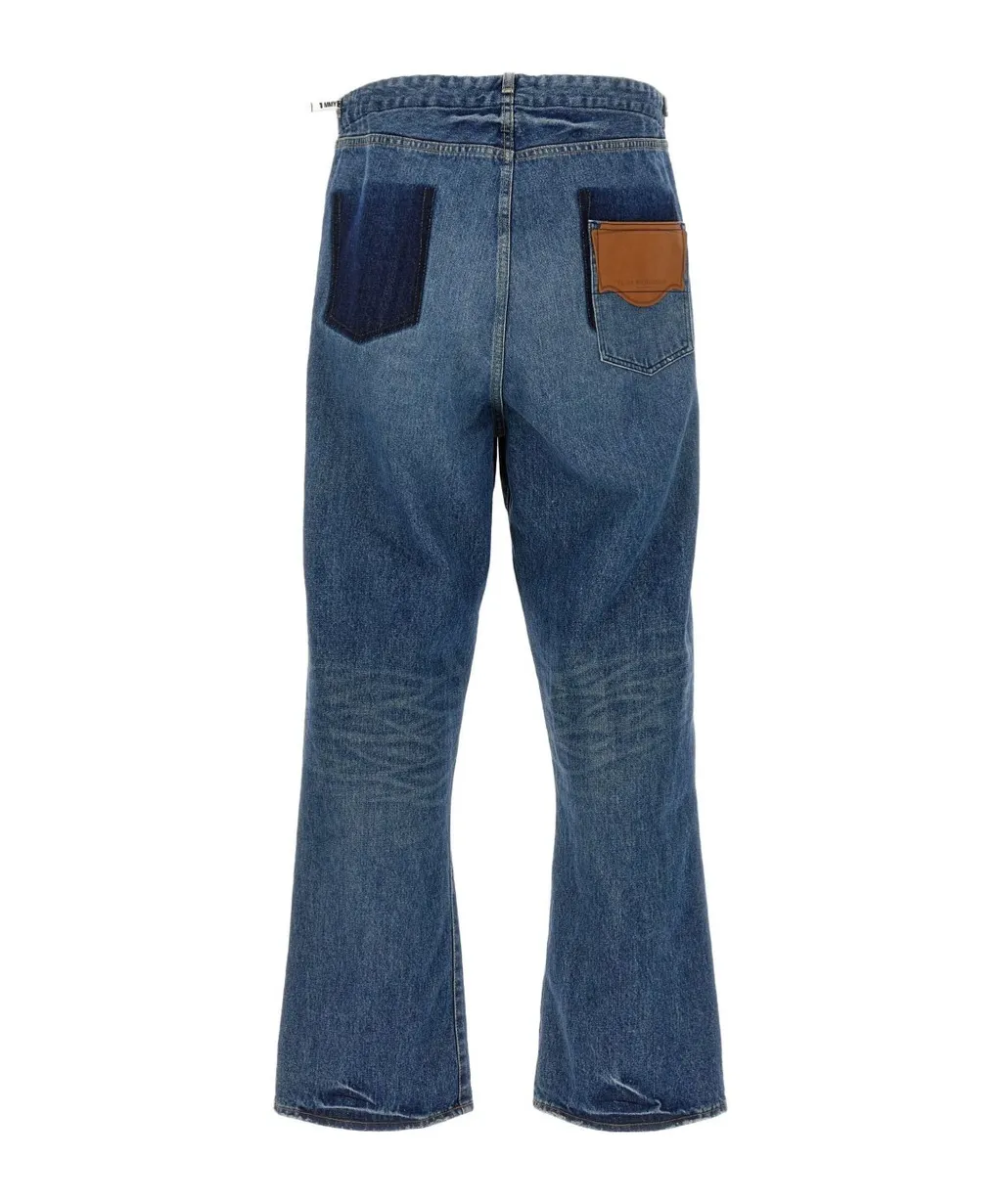 Logo-Patch Straight-Leg Jeans