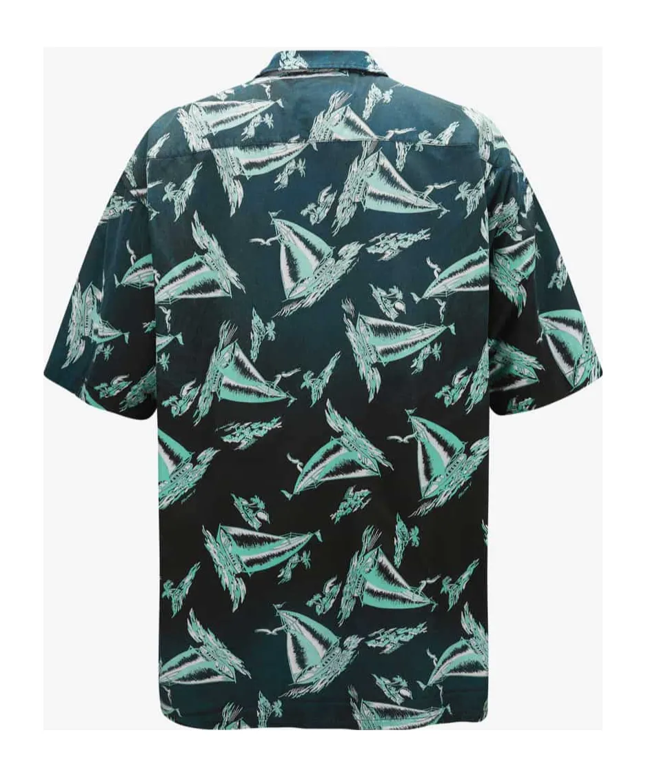Pattern-Printed Short-Sleeved Shirt