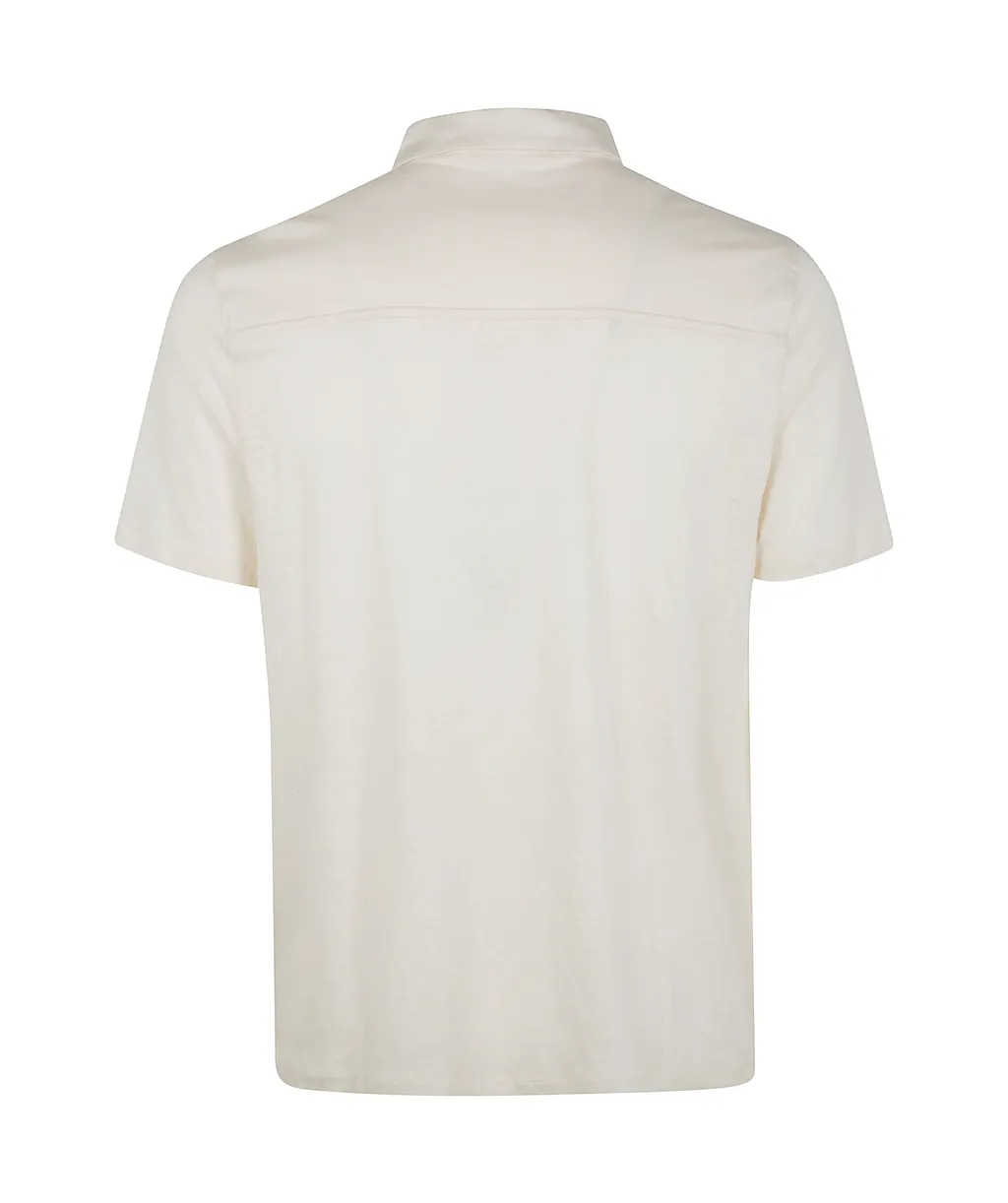 Linen-Blend Polo Shirt
