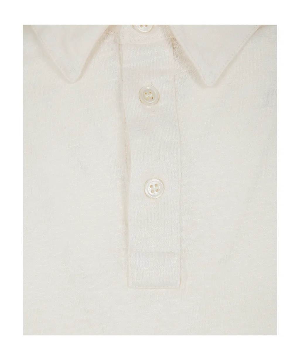 Linen-Blend Polo Shirt