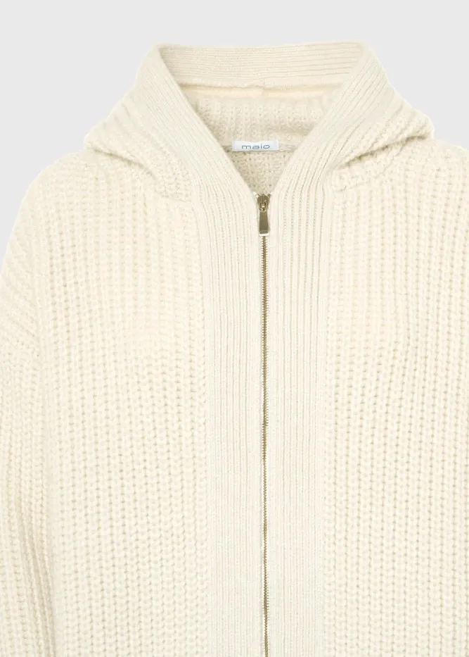 Hooded Zip-Up Cardigan