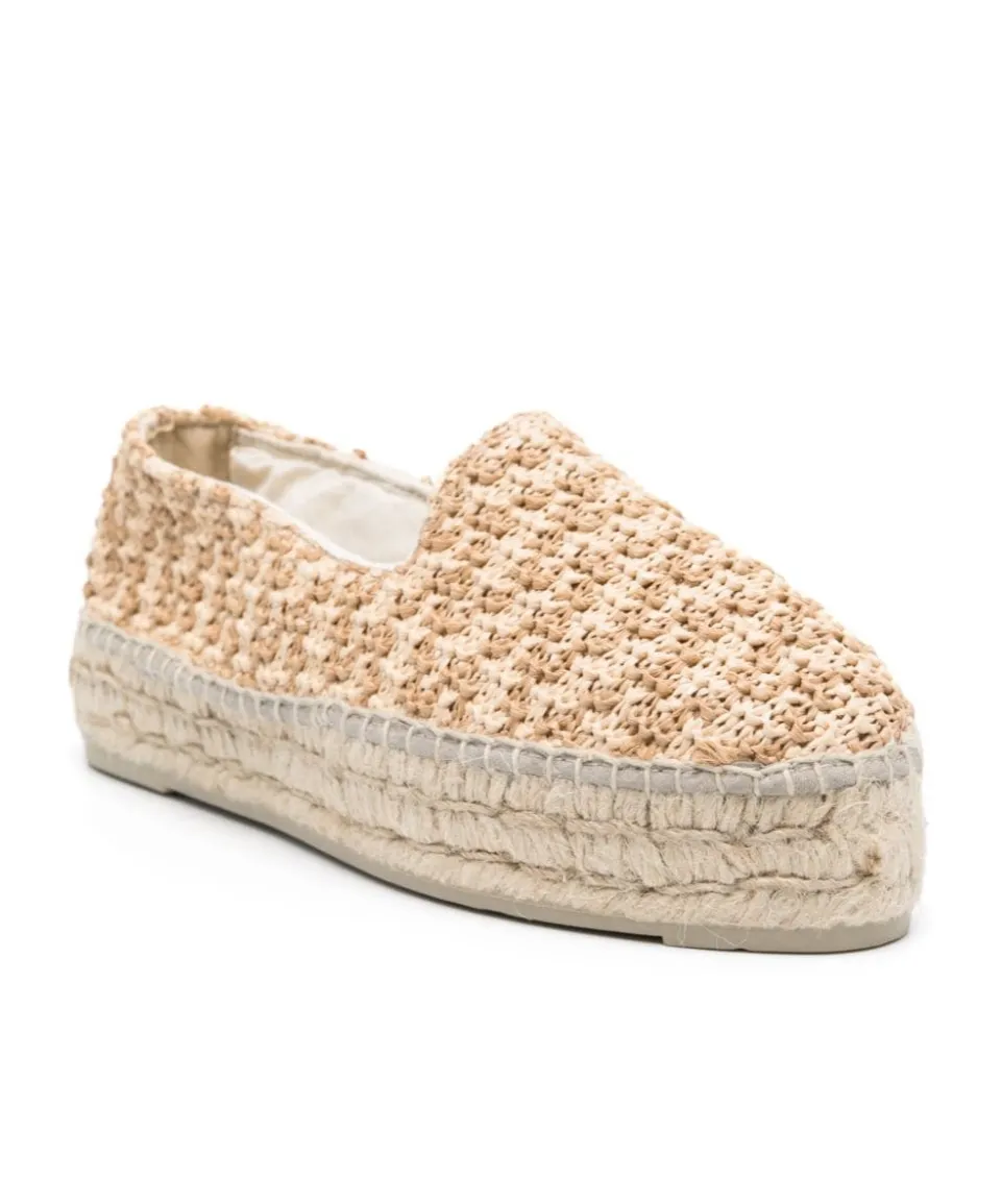 Zigzag-Woven Raffia Espadrilles