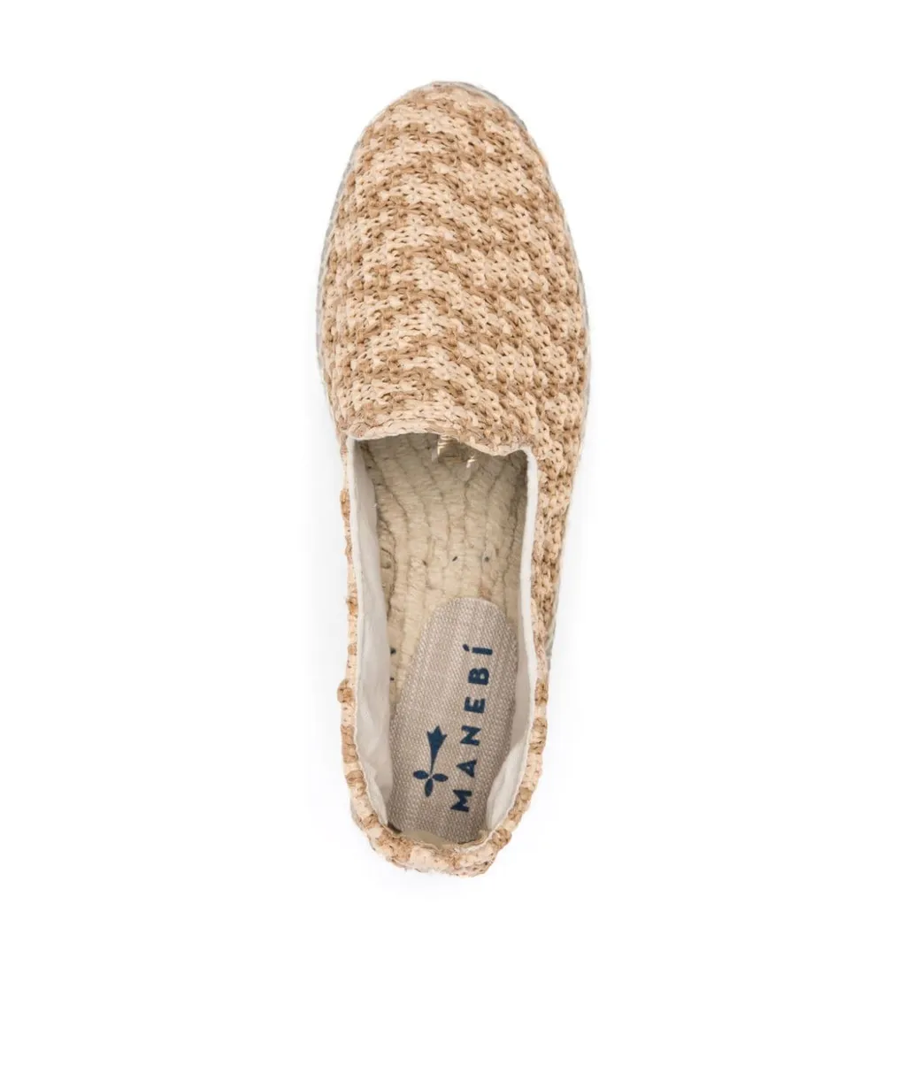 Zigzag-Woven Raffia Espadrilles