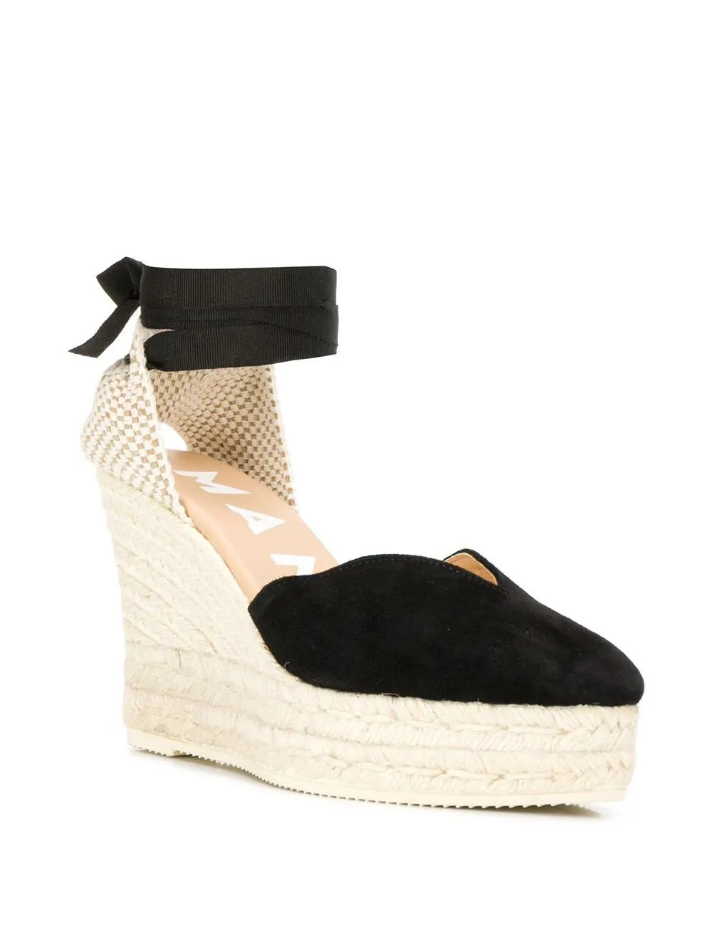 Wrap-Tie Wedge Espadrilles