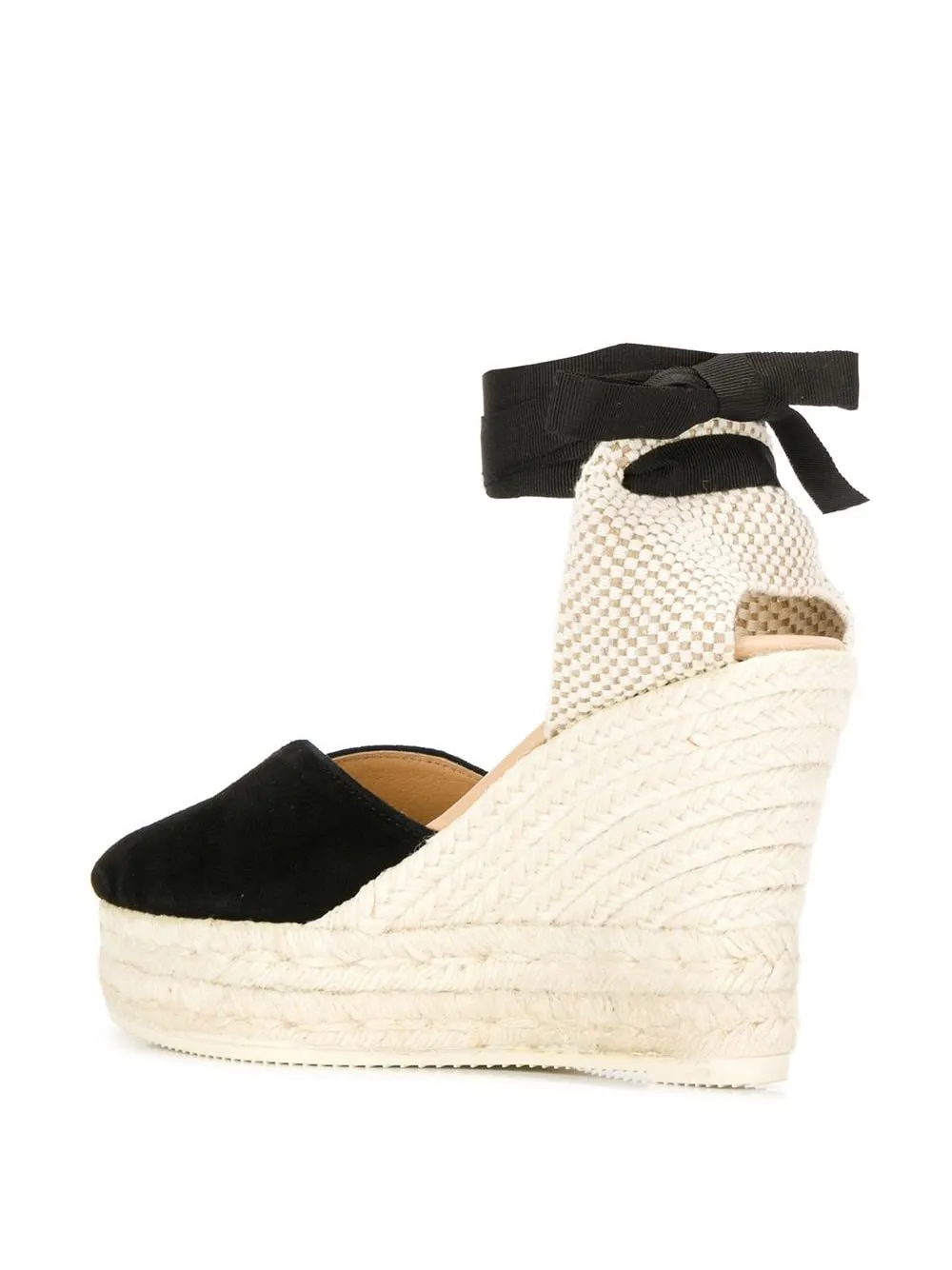 Wrap-Tie Wedge Espadrilles