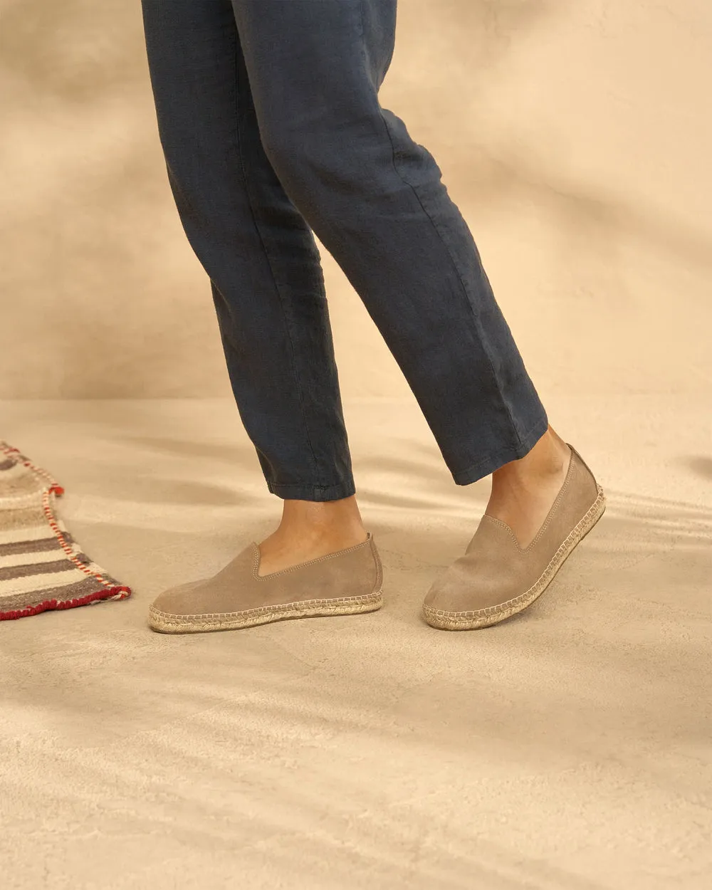 Round-Toe Suede Espadrilles