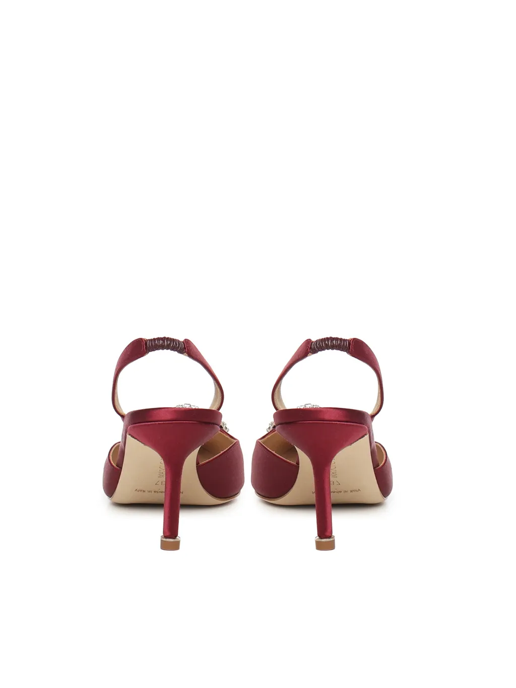 Hangisi Embellished Buckle Slingback Pumps