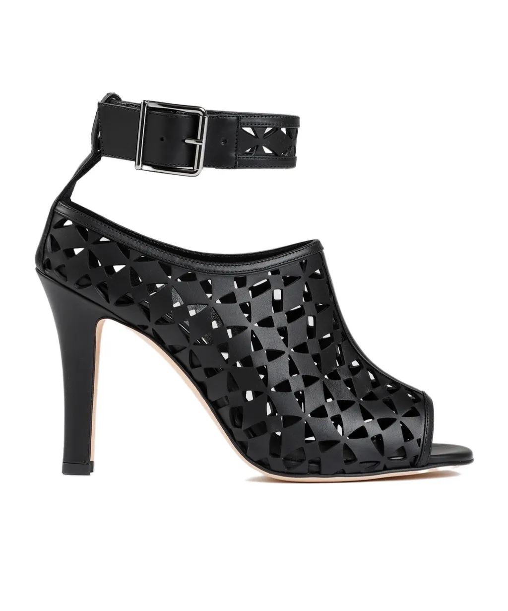 Tingah Laser-Cut Open Toe Sandals