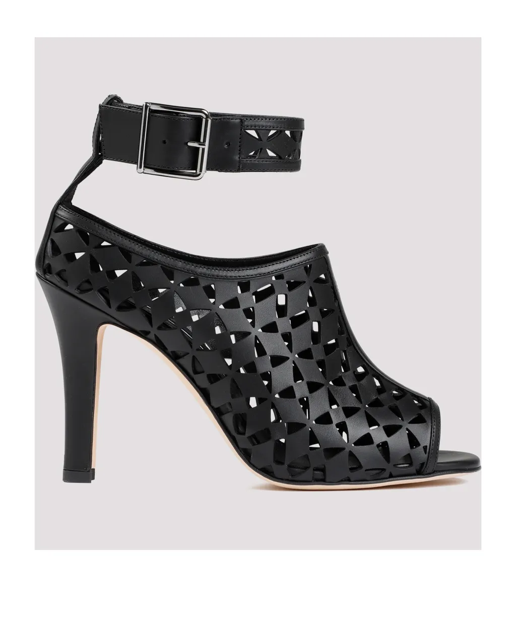 Tingah Laser-Cut Open Toe Sandals