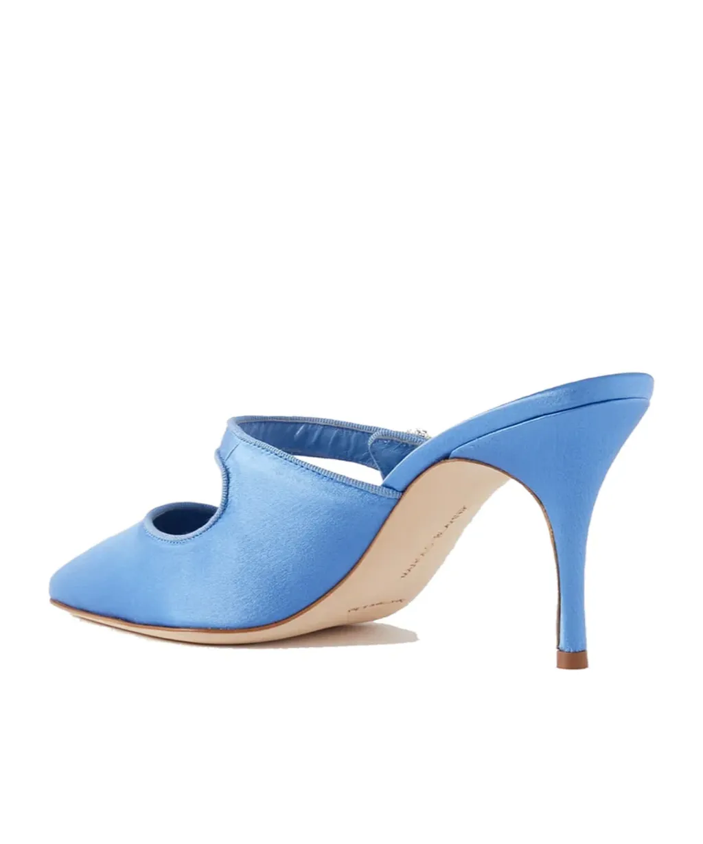 Crystal Button Muller High Heels