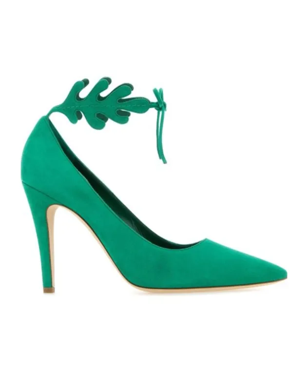 105Mm Leather Pumps