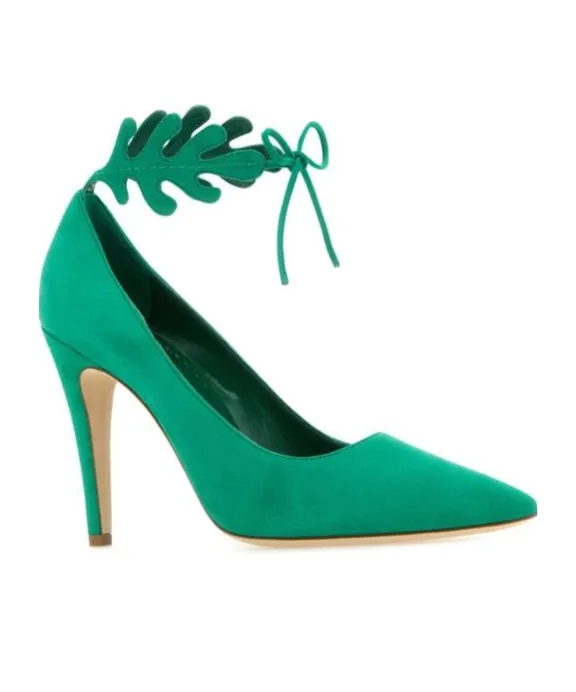 105Mm Leather Pumps