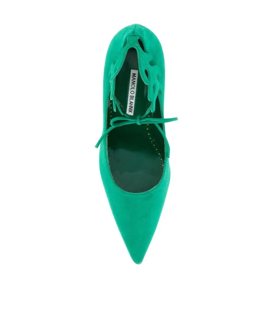105Mm Leather Pumps