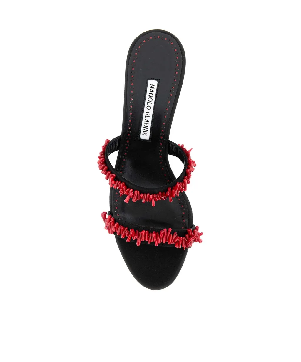 Clorettenu Embellished Satin Mules