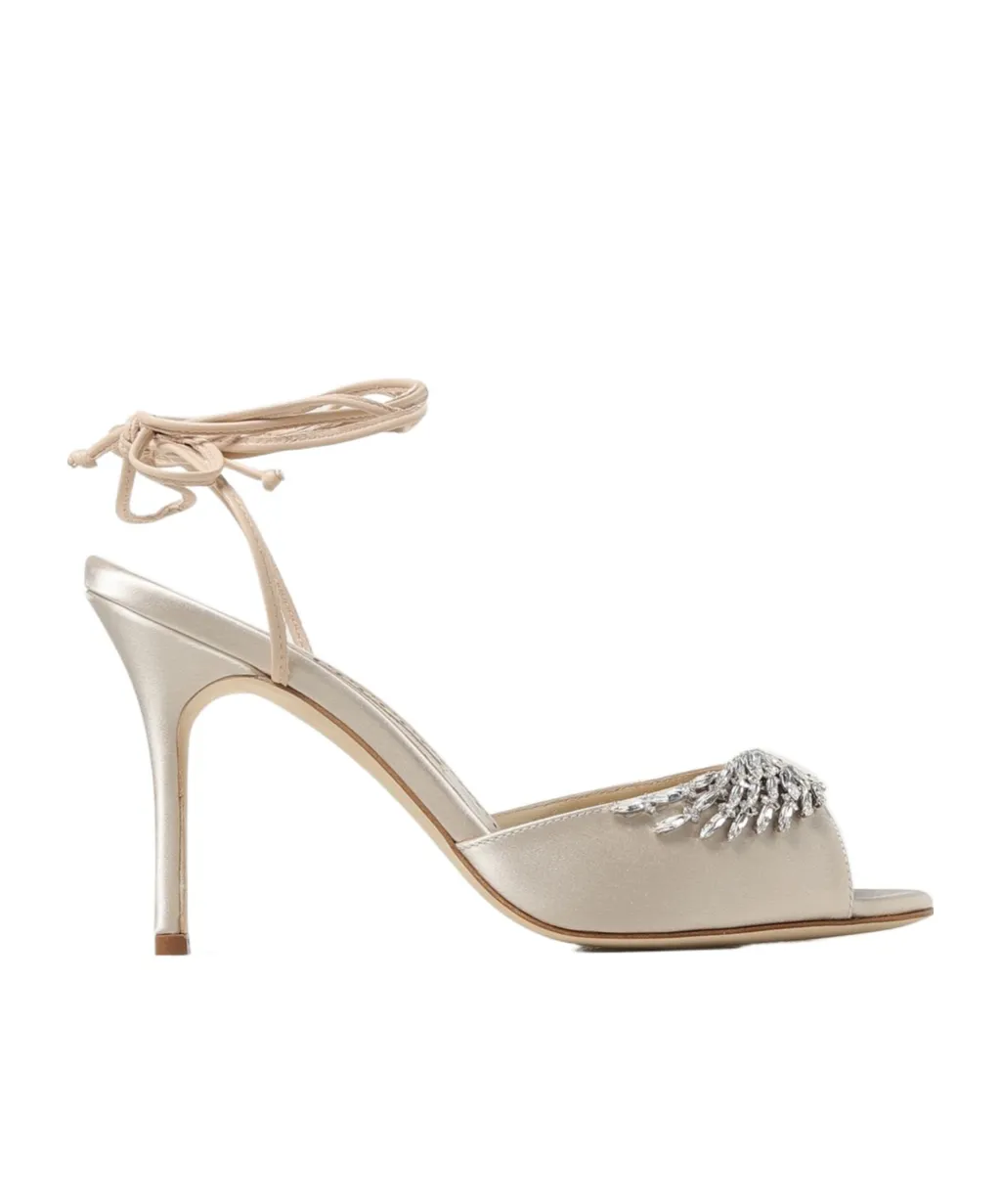 Gemstone Buckle Sandals
