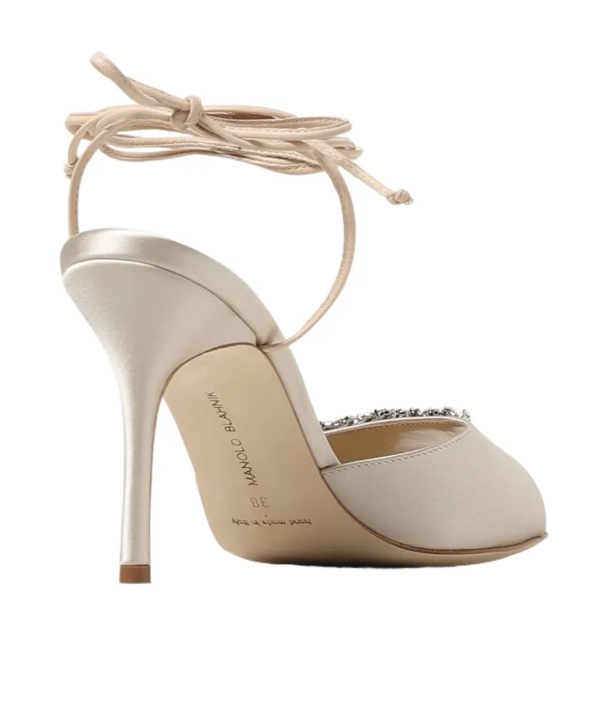 Gemstone Buckle Sandals