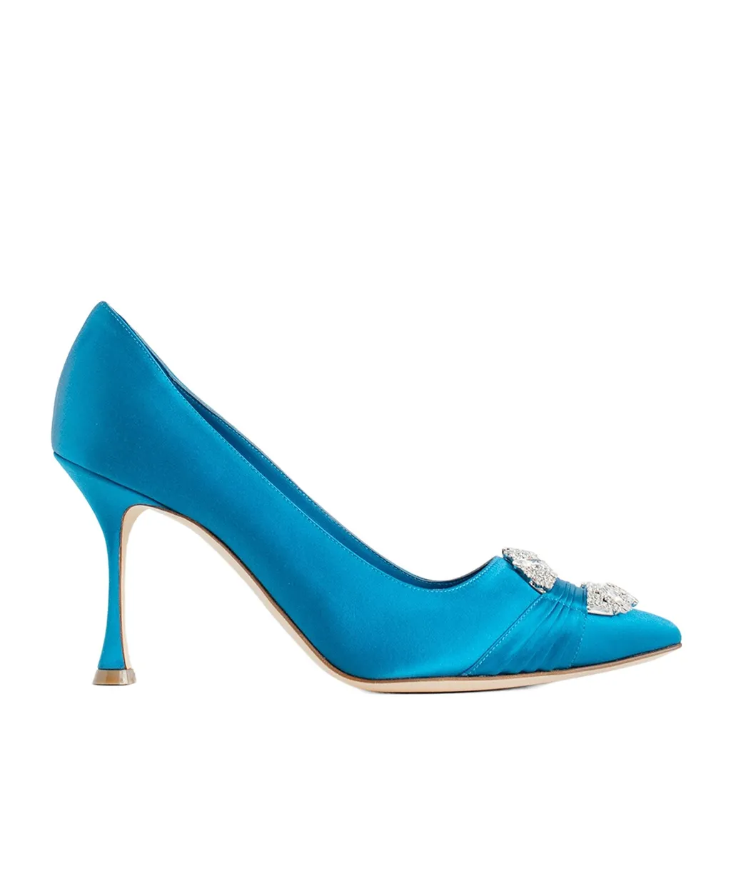 Maida Embellished Satin Pumps