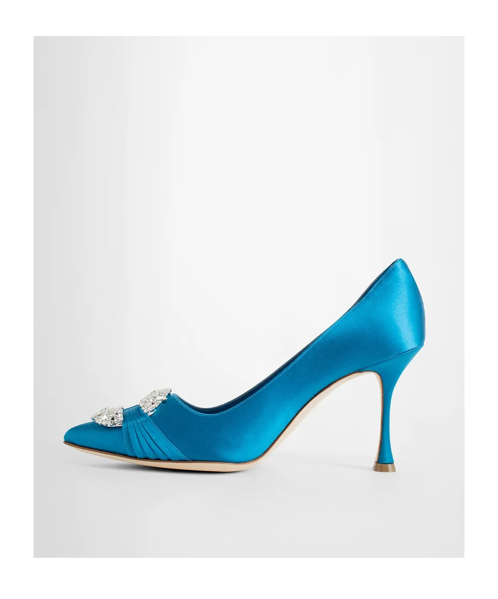 Maida Embellished Satin Pumps