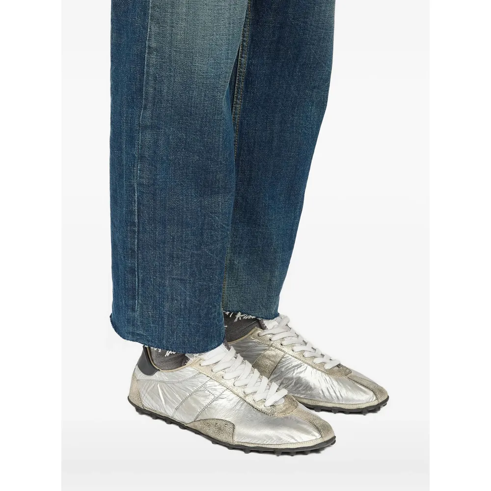 Metallic Lace-Up Sneakers