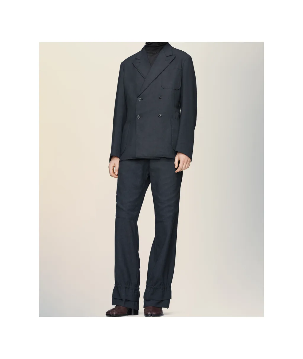 Double-Breasted Peak Lapel Jacket