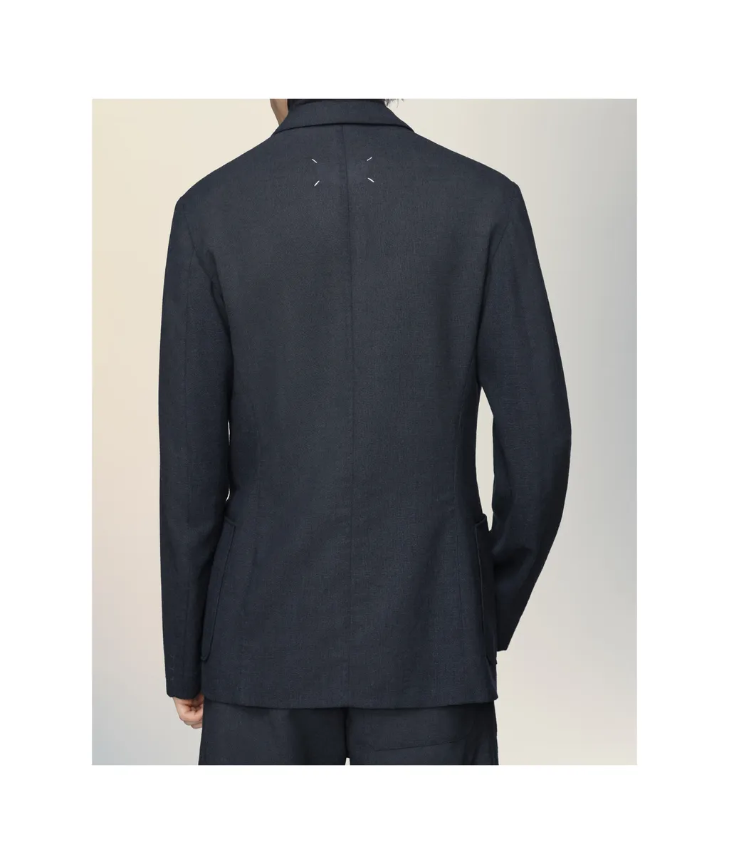 Double-Breasted Peak Lapel Jacket