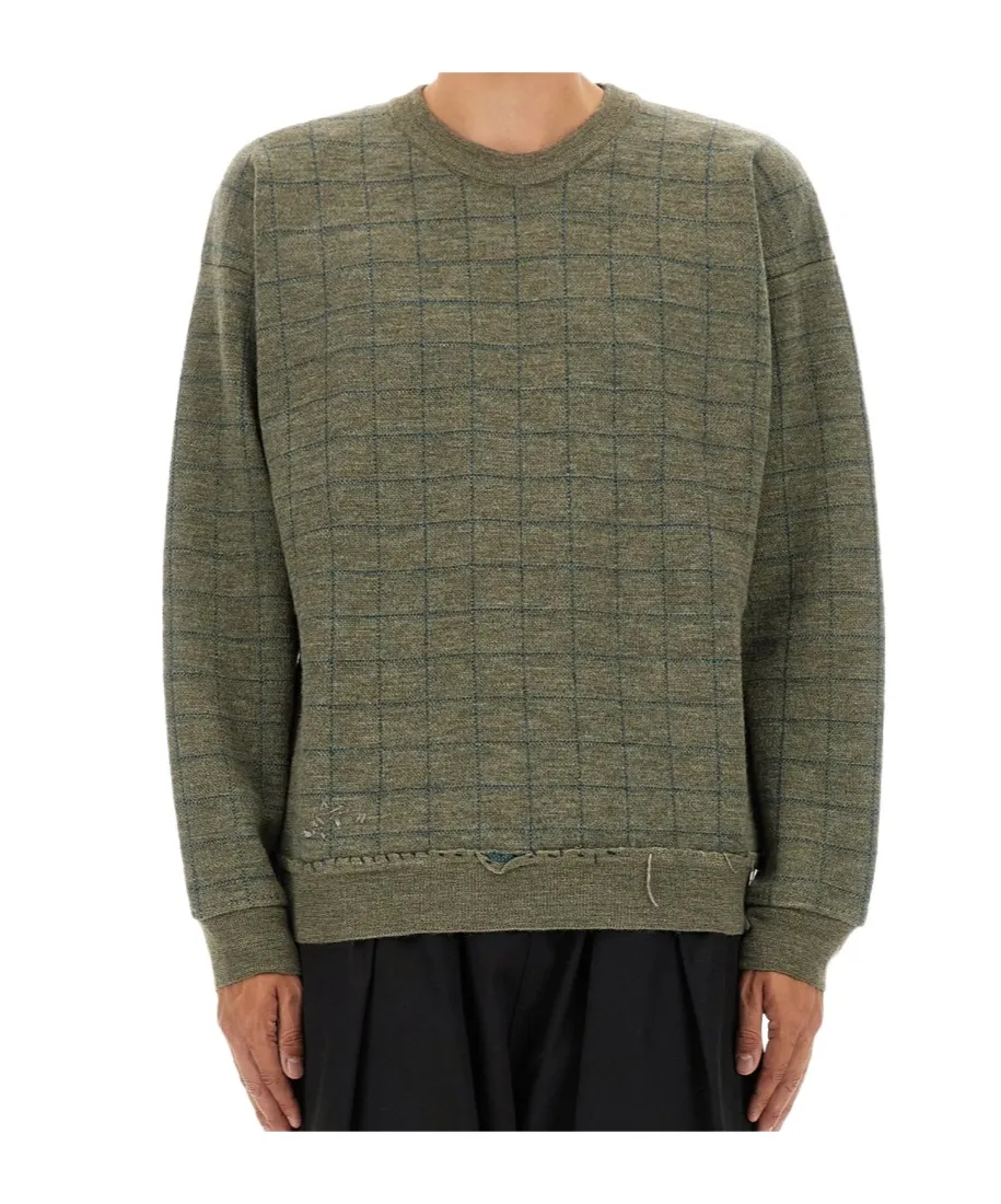 Worn Effect Distressed Sweatshirt