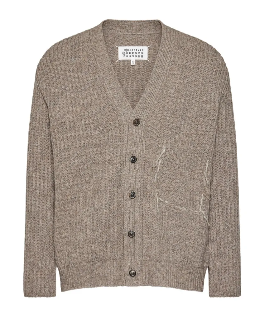 Ribbed Buttoned Cardigan