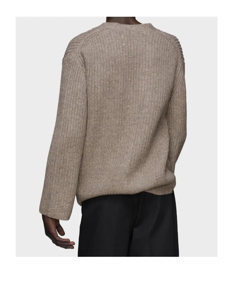 Ribbed Buttoned Cardigan