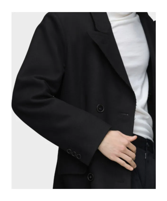 Long Sleeved Double-Breasted Coat