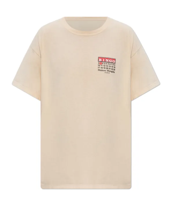 Numbers-Printed Crewneck T-Shirt