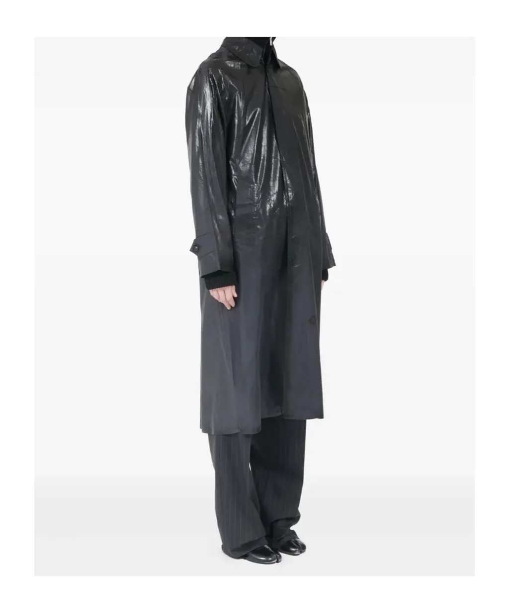 Long Sleeve Coated Trench Coat