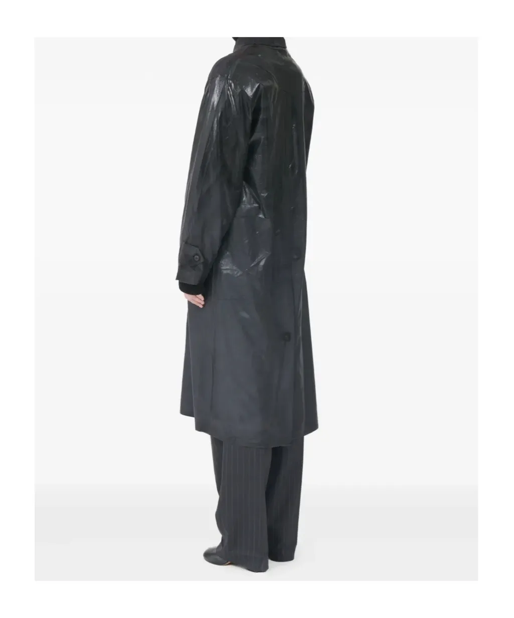 Long Sleeve Coated Trench Coat