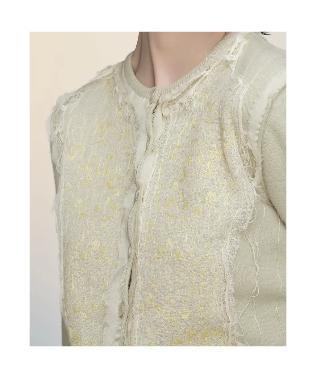 Vintage Effect Knitted Cardigan