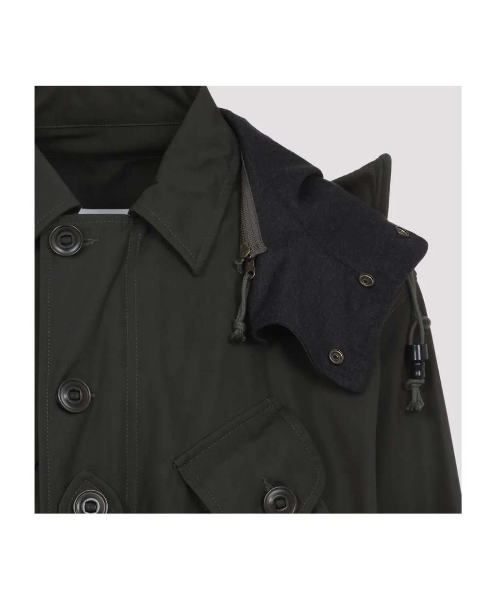 Long Sleeved Hooded Coat
