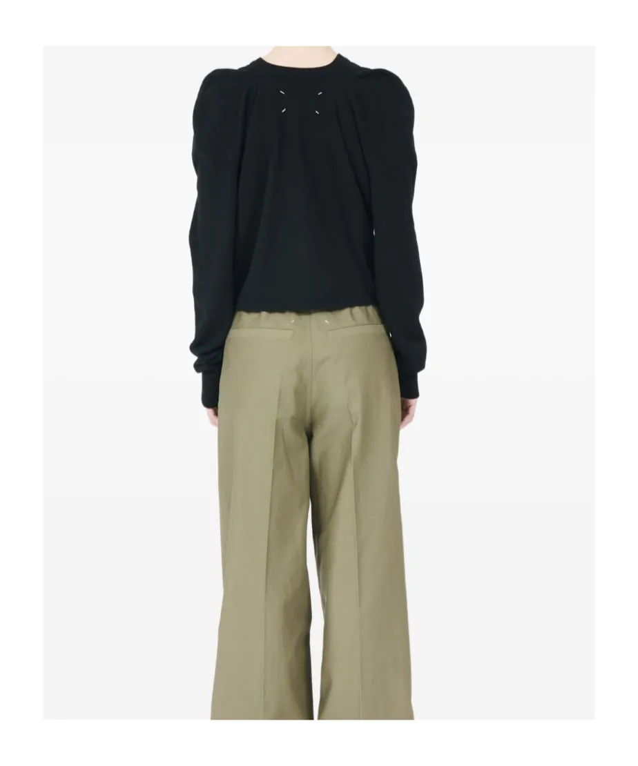 Four-Stitch Detailed Crewneck Jumper