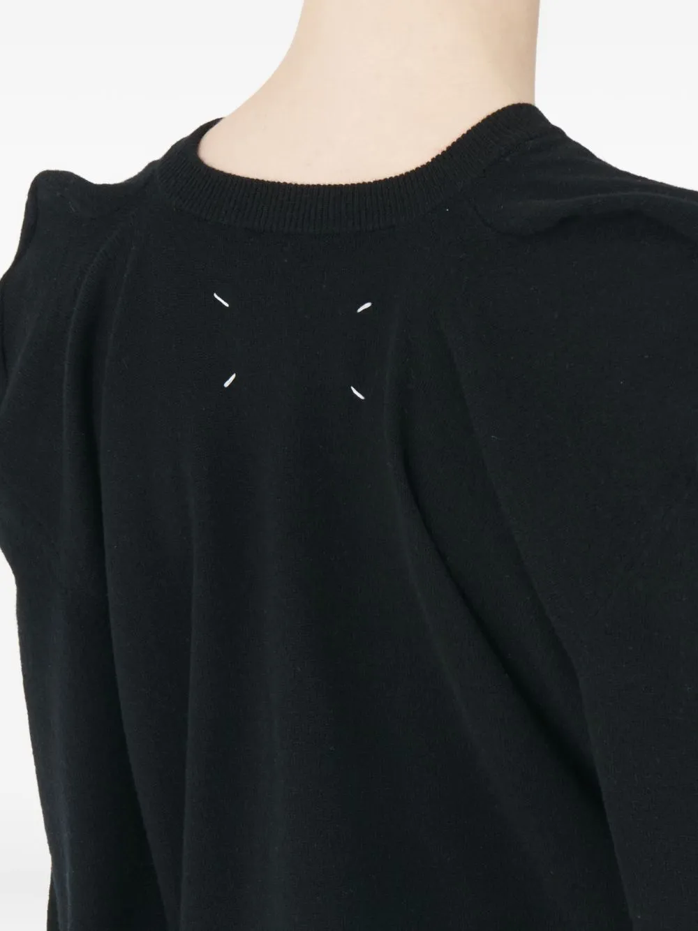 Four-Stitch Detailed Crewneck Jumper
