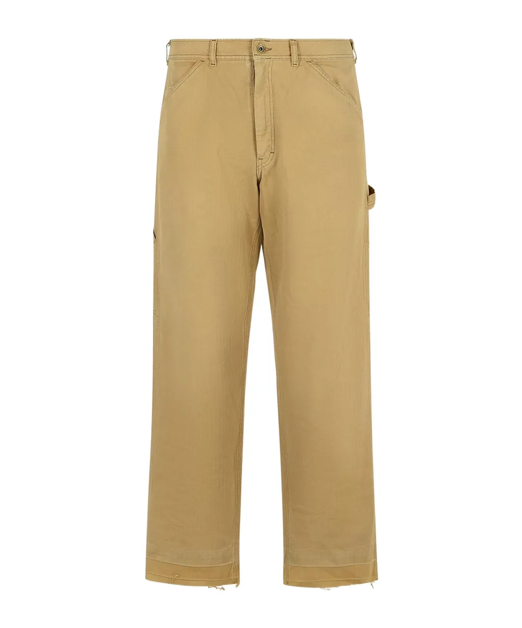 Herringbone Frayed Trousers
