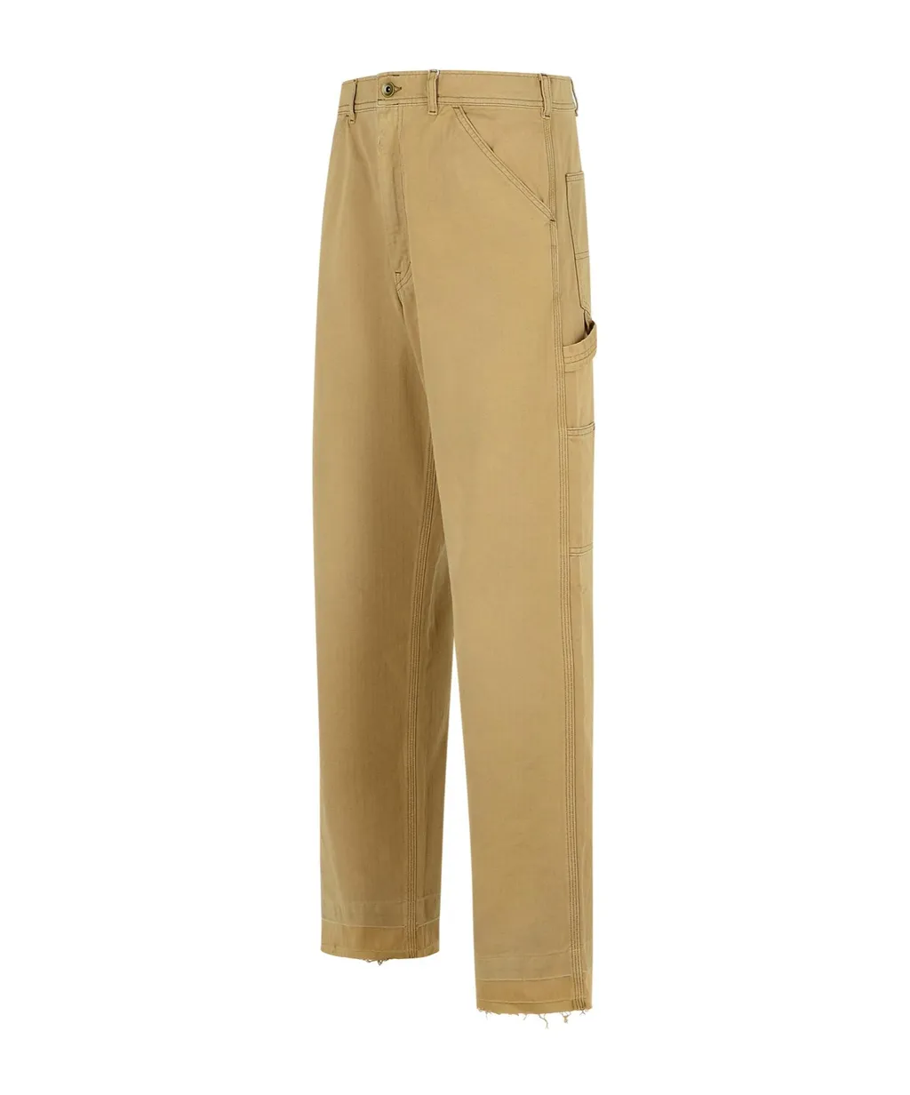 Herringbone Frayed Trousers