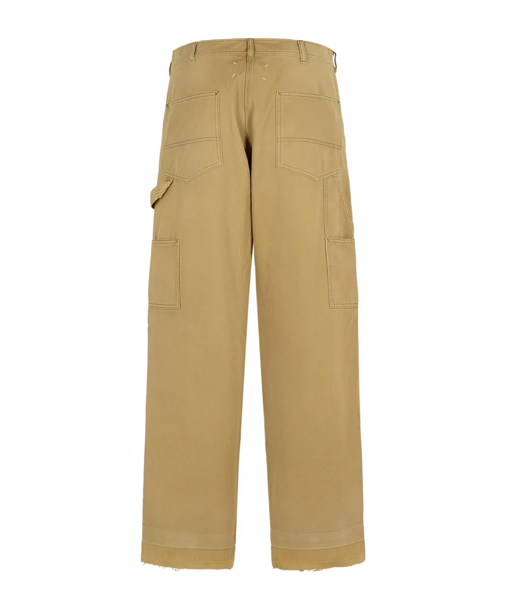 Herringbone Frayed Trousers