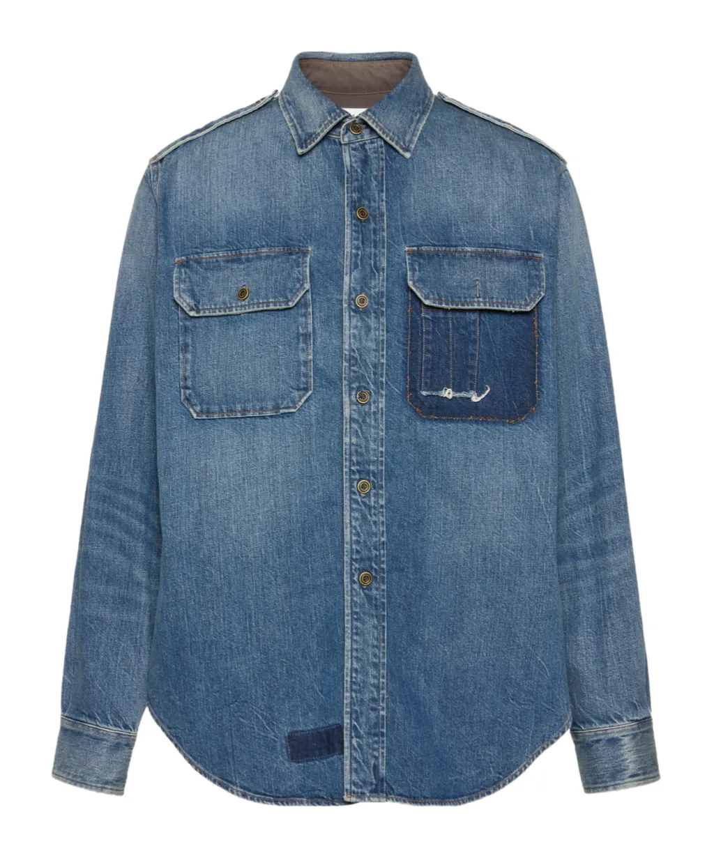 Flap Pocket Denim Shirt