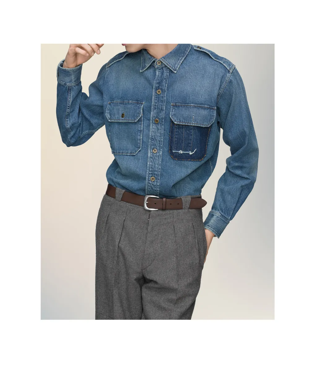 Flap Pocket Denim Shirt