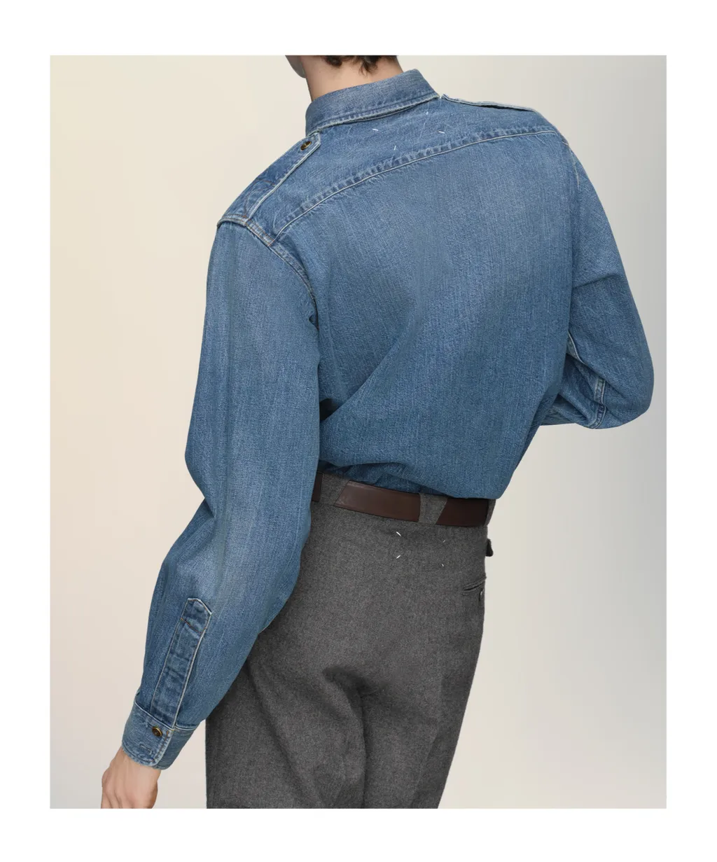 Flap Pocket Denim Shirt