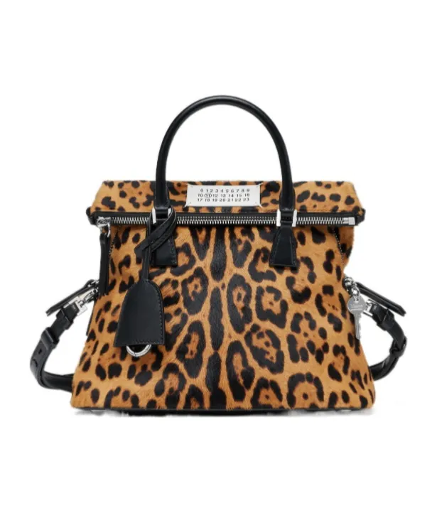 Mini 5Ac Leopard-Print Tote Bag